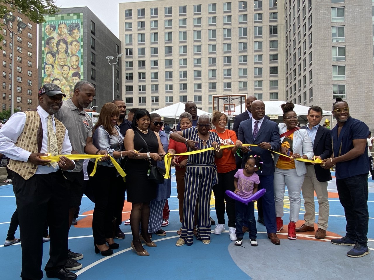 The Brownsville community formally dedicated the new mural and renovated basketball court with a ribbon-cutting celebration.